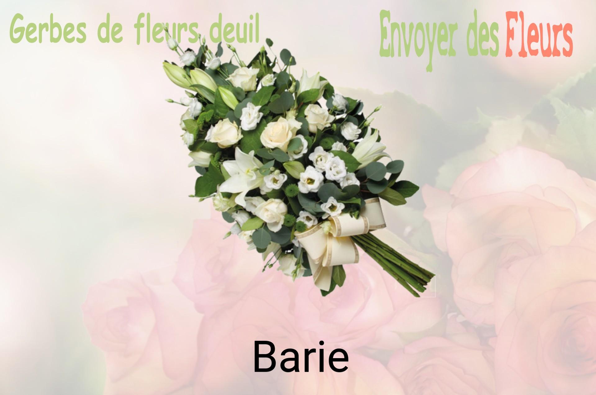 Gerbe de fleurs de deuil livrée à Barie